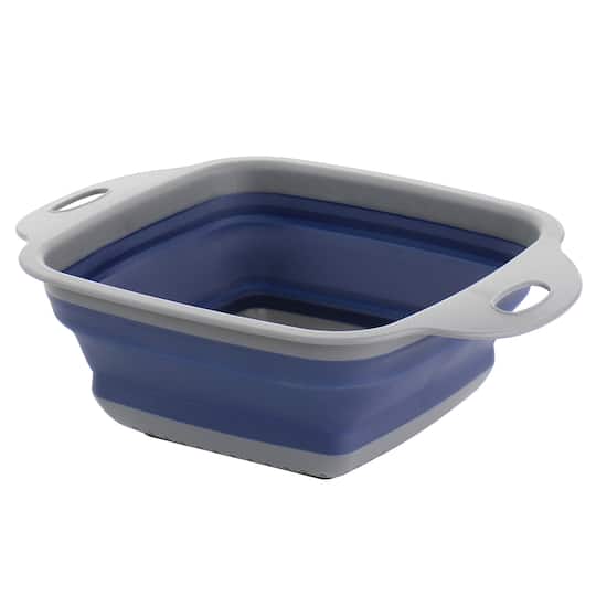 Oster Bluemarine Collapsible Square Plastic Colander in Bue | 9.75" x 7.25" x 1" | Michaels